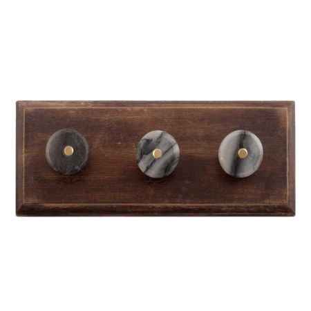 Grey Stone Flat Wooden Hooks